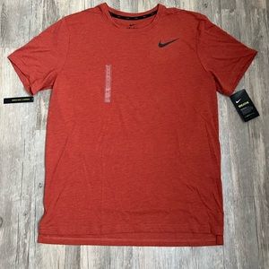 Nike Men’s Orange Dri-FIT Short Sleeve Shirt